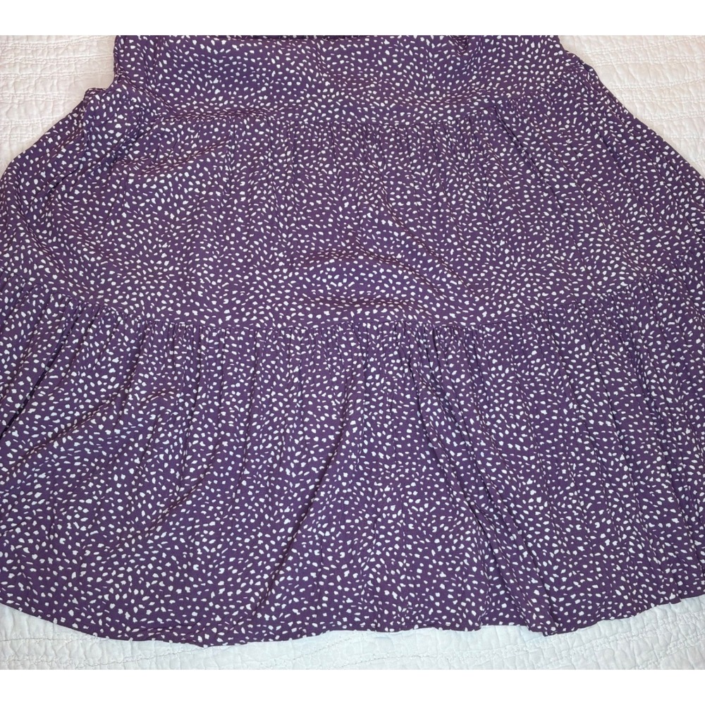 Mister Zimi Grape Vine Lottie Dress Women 2 Abstract Dot Puff Sleeve Tiered Maxi - Picture 9 of 11
